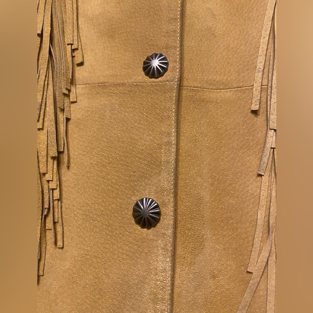 VTG Cripple Creek Golden Tan Fringe Leather Jacket - Picture 6 of 12